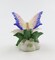 Ceramic Glittering Butterfly and Lily Flower in Bloom Figurine, Home Décor, Gift for Her, Gift for Mom, Nature Lover Décor, Cottagecore